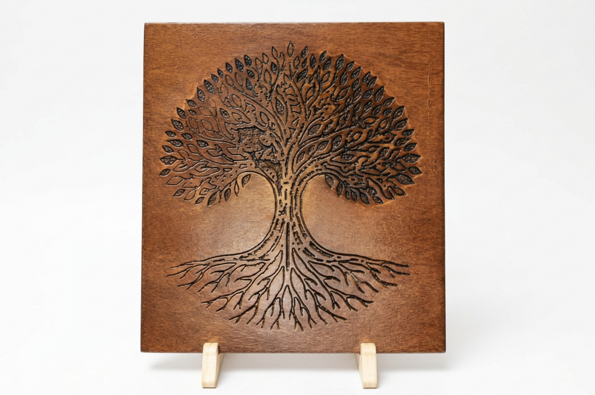 Tree of Life Carved Wood Wall Art