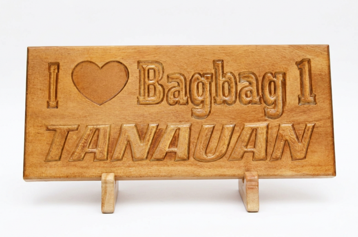 I Love Bagbag Tanauan Carved Wood Sign