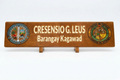 Barangay Kagawad Custom Wood Office Sign
