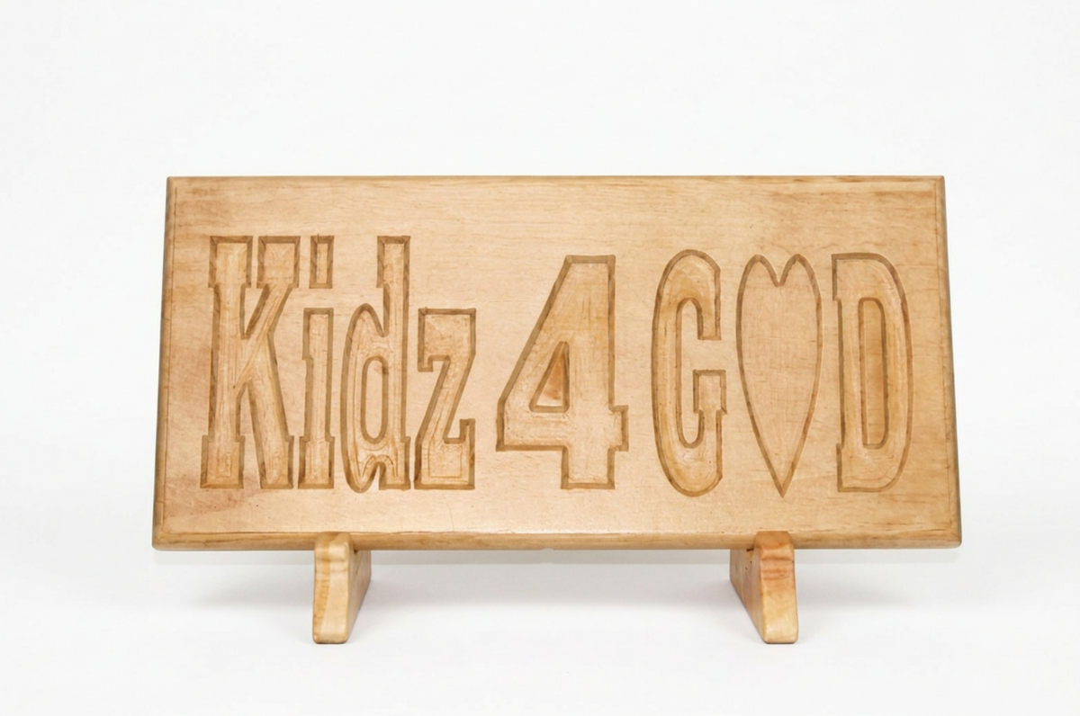 Personalized Carved Pine Wood Name Sign