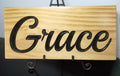 GRACE - Deep Carved Wood Rustic Sign